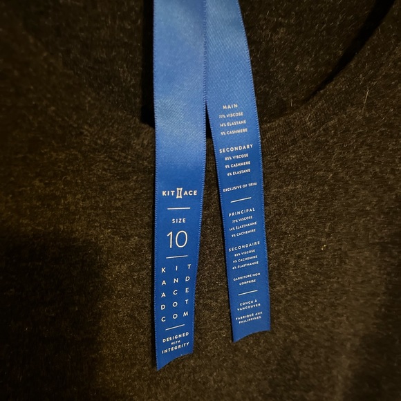 Kit and Ace Everywhere Maxi Dark Grey Dress Sz 10 - Picture 4 of 8